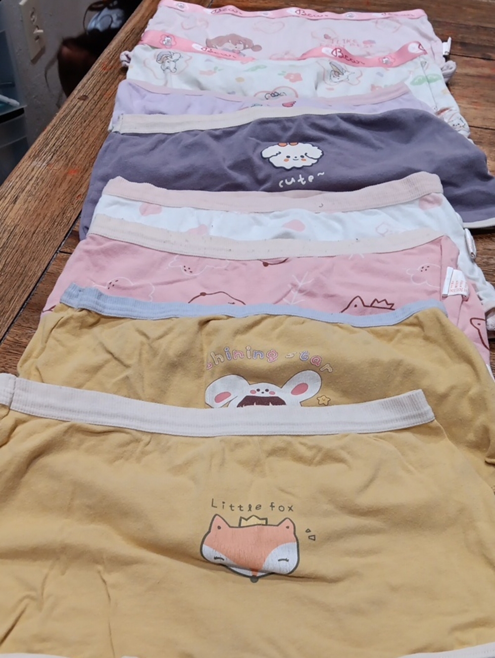 Kids Cute Animal Cotton Briefs - Peach, Pink, Lavender, Yellow (Multi-Pack)